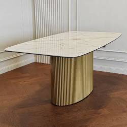 Стол обеденный Трубочки арт 1 золото